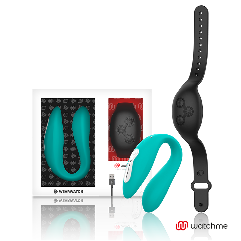 WEARWATCH - DUAL TECHNOLOGY VIBRATOR WATCHME AQUAMARINE / JET - NOCTURNA DESIRES