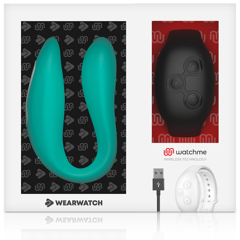 WEARWATCH - DUAL TECHNOLOGY VIBRATOR WATCHME AQUAMARINE / JET - NOCTURNA DESIRES