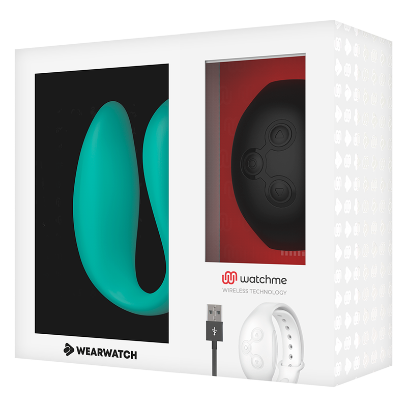 WEARWATCH - DUAL TECHNOLOGY VIBRATOR WATCHME AQUAMARINE / JET - NOCTURNA DESIRES