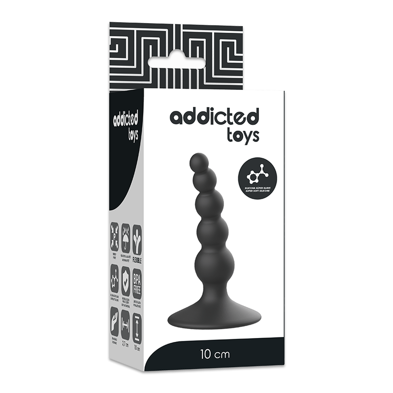 ADDICTED TOYS - ANAL SEXUAL PLUG 10 CM BLACK - NOCTURNA DESIRES