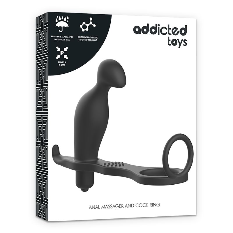 ADDICTED TOYS - ANAL PLUG WITH BLACK SILICONE RING 12 CM - NOCTURNA DESIRES