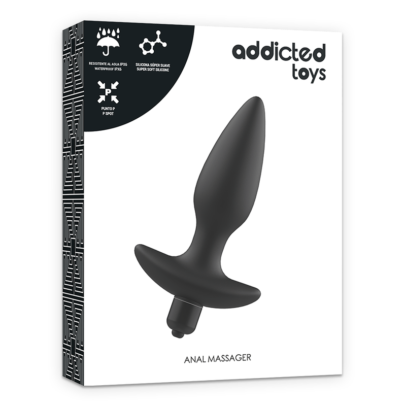 ADDICTED TOYS - MASSAGER PLUG ANAL WITH VIBRATION BLACK - NOCTURNA DESIRES
