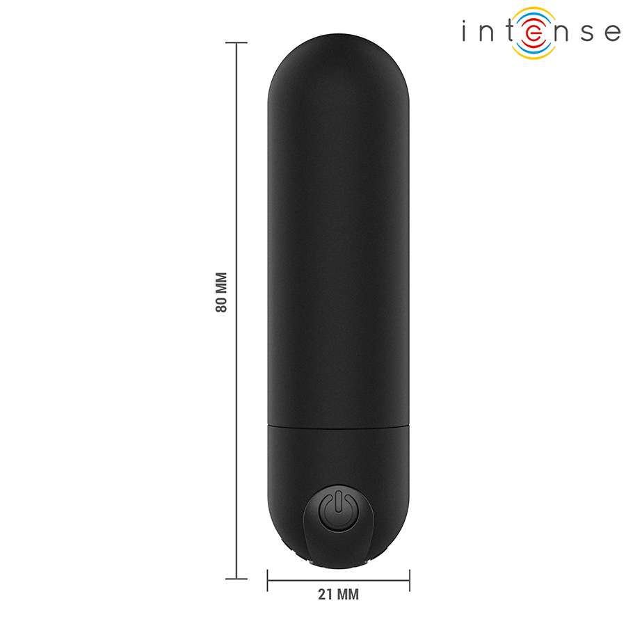 INTENSE - KAREN MINI RECHARGEABLE VIBRATING BULLET BLACK - NOCTURNA DESIRES