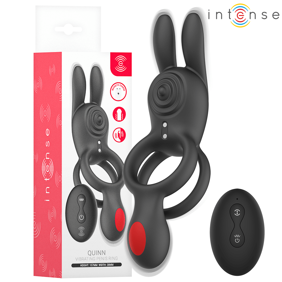 INTENSE - QUINN DOUBLE VIBRATION RING REMOTE CONTROL - NOCTURNA DESIRES