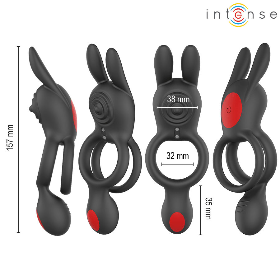 INTENSE - QUINN DOUBLE VIBRATION RING REMOTE CONTROL - NOCTURNA DESIRES