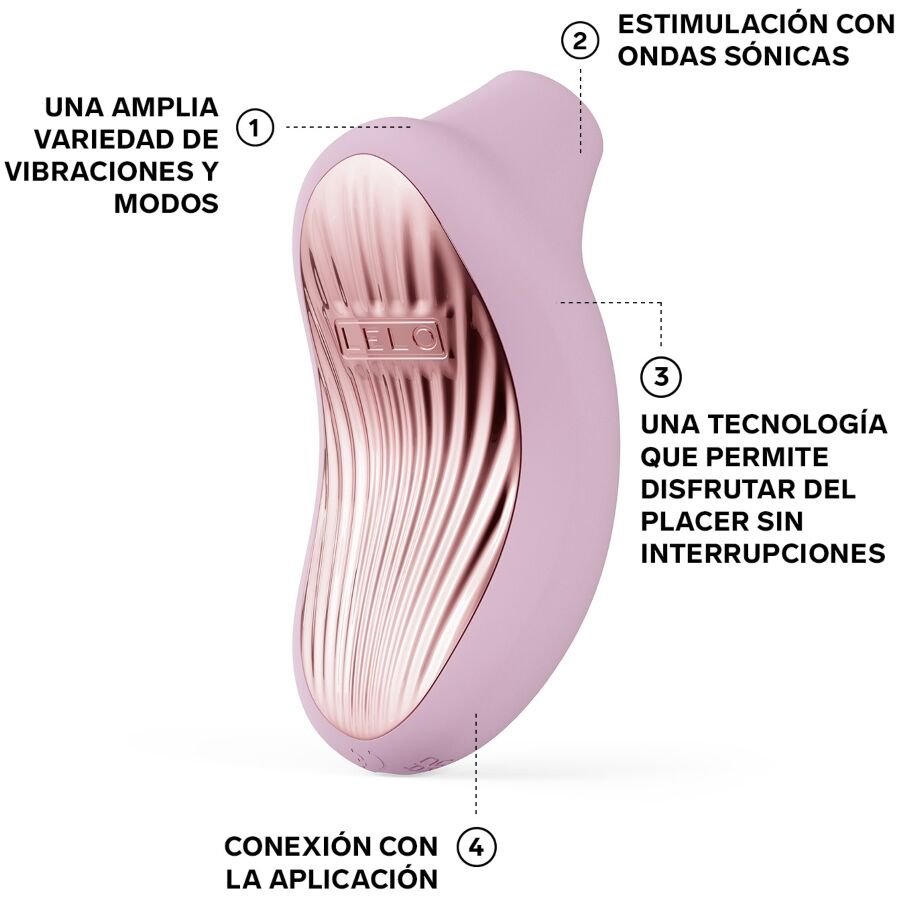 LELO - SONA 3 CRUISE SONIC CLITORAL MASSAGER SOFT PINK - NOCTURNA DESIRES