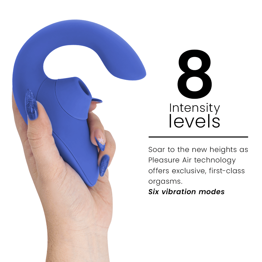 WOMANIZER - BLEND RABBIT VIBRATOR STIMULATOR VIBRANT BLUE - NOCTURNA DESIRES