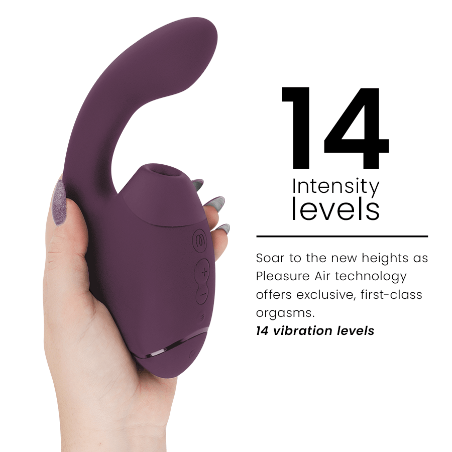 WOMANIZER - DUO NEXT DUAL CLITORAL & G - SPOT STIMULATOR DARK PURPLE - NOCTURNA DESIRES
