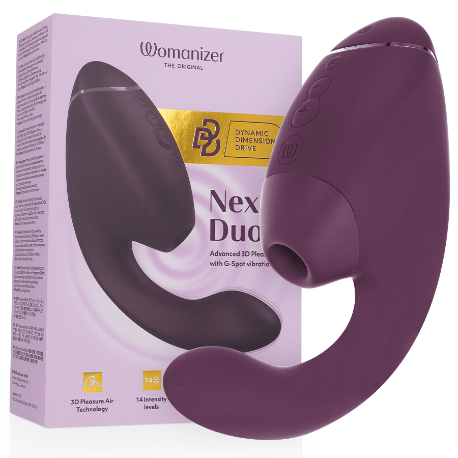 WOMANIZER - DUO NEXT DUAL CLITORAL & G - SPOT STIMULATOR DARK PURPLE - NOCTURNA DESIRES