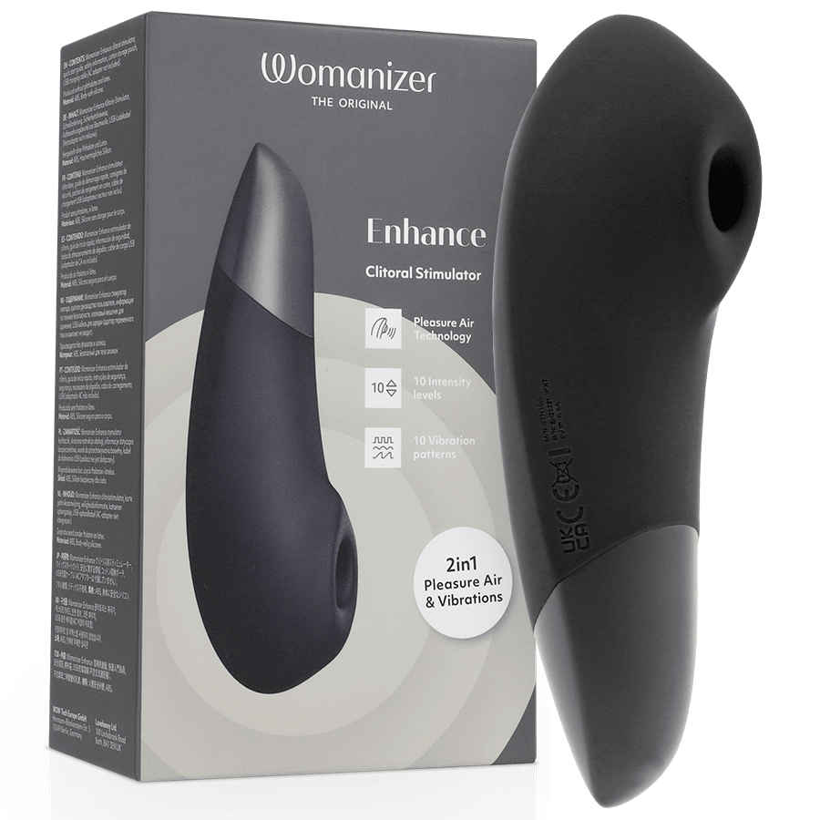 WOMANIZER - ENHANCE CLITORIAL STIMULATOR BLACK - NOCTURNA DESIRES