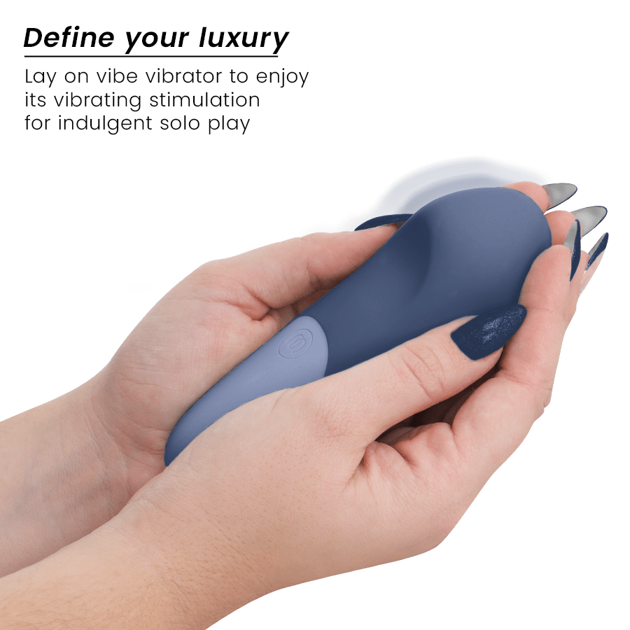 WOMANIZER - VIBE LAY - ON SILENT VIBRATOR DARK BLUE - NOCTURNA DESIRES