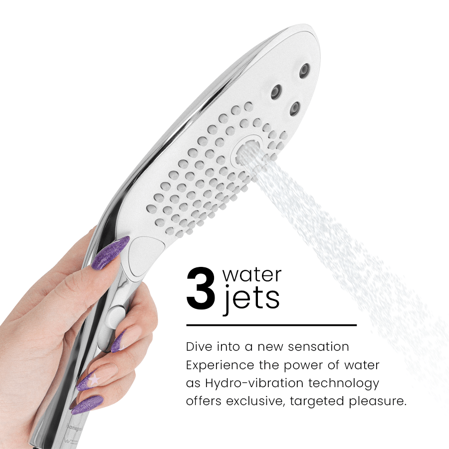 WOMANIZER - WAVE CLITORAL STIMULATING SHOWER HEAD CHROME - NOCTURNA DESIRES