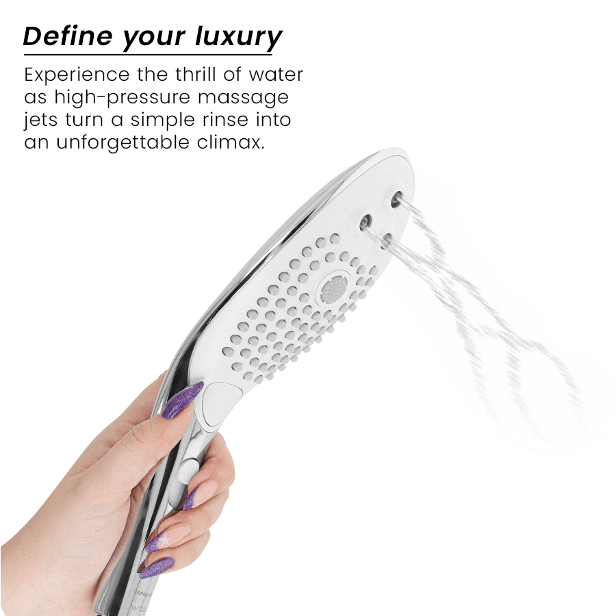 WOMANIZER - WAVE CLITORAL STIMULATING SHOWER HEAD CHROME - NOCTURNA DESIRES